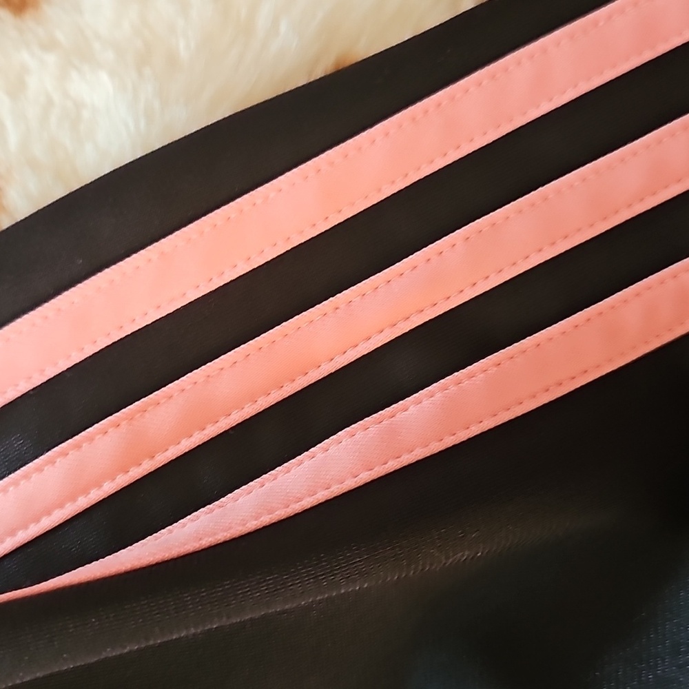 Adidas Black Jacket with Pink Stripes Size M - Picture 3 of 5